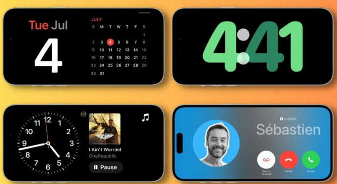 宁县苹果手机维修分享iOS17横屏充电待机显示有什么好处 