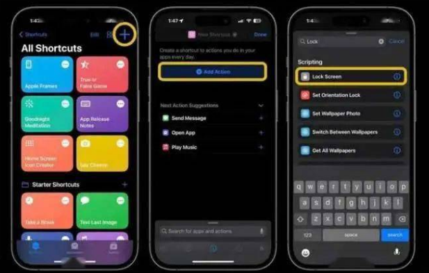 宁县苹果14锁屏维修店分享iPhone14升级iOS16.4后如何创建锁屏快捷方式 